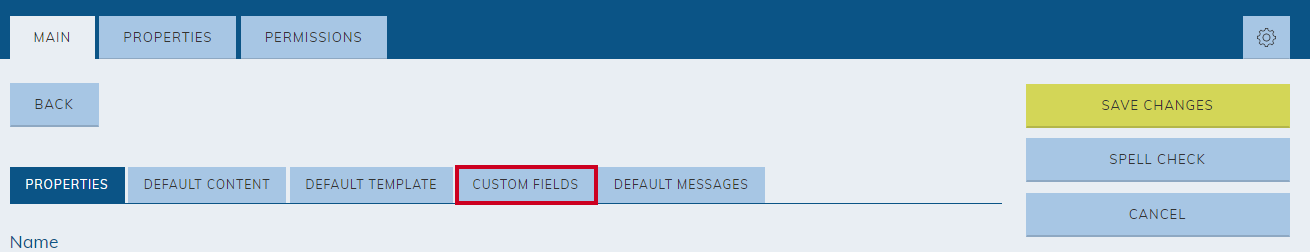 custom fields tab