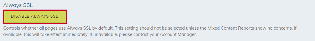 always disable ssl