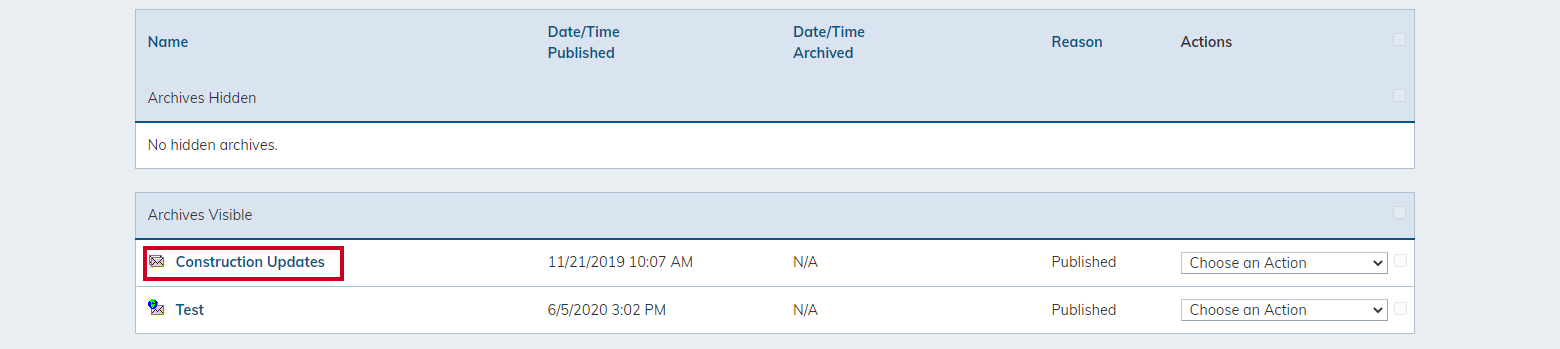 select message