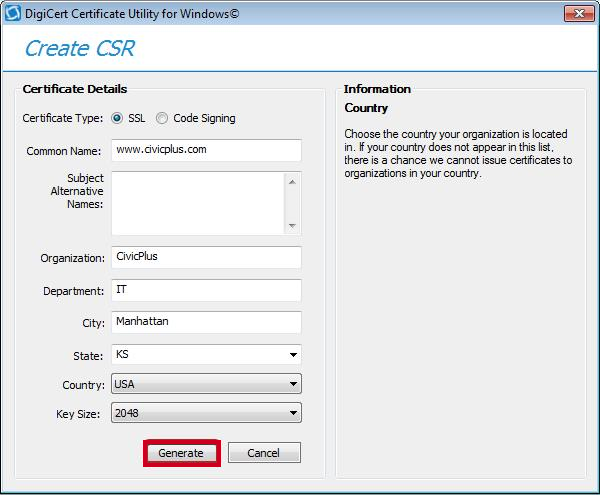 select generate