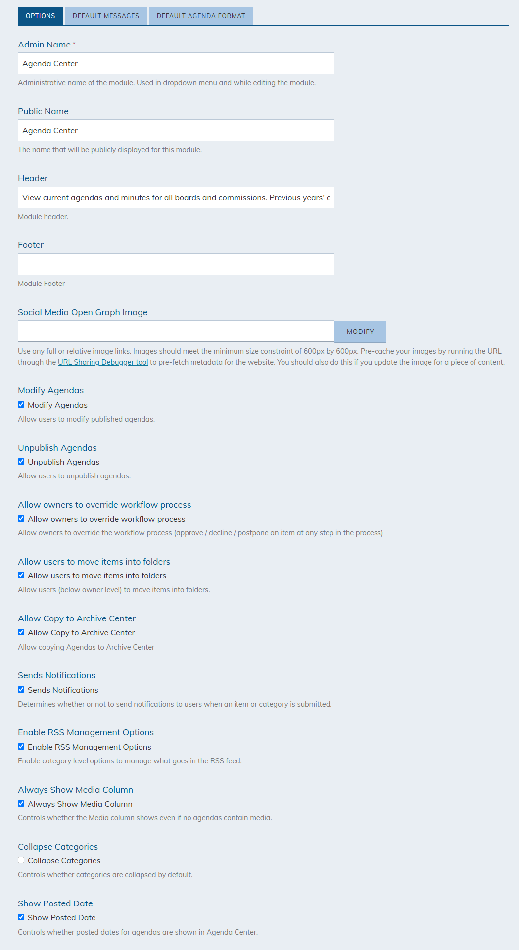 Pptions tab.