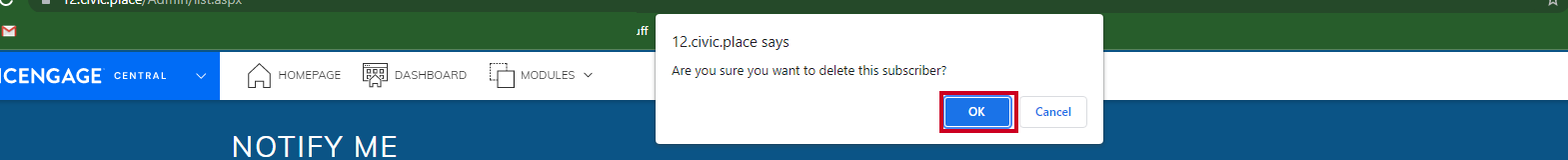 confirm ok