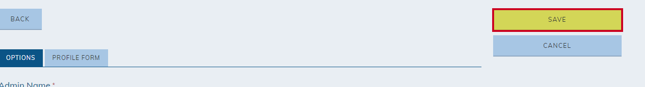 The Save button saves all changes made to the module's properties.