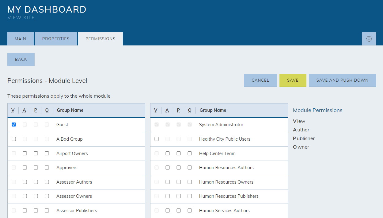 permissions