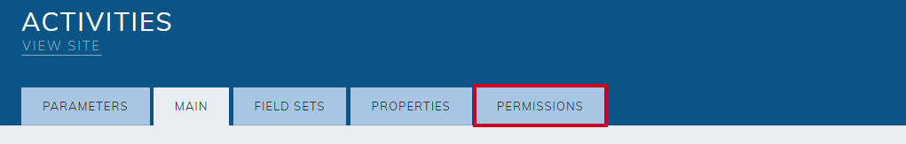 permissions tab
