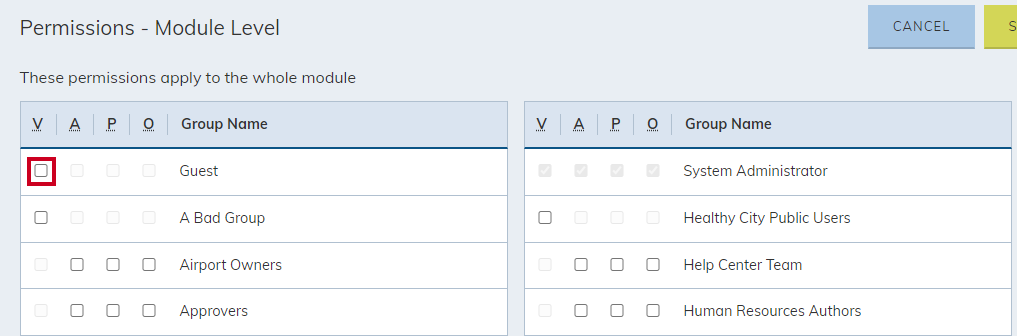 guest setting checkbox