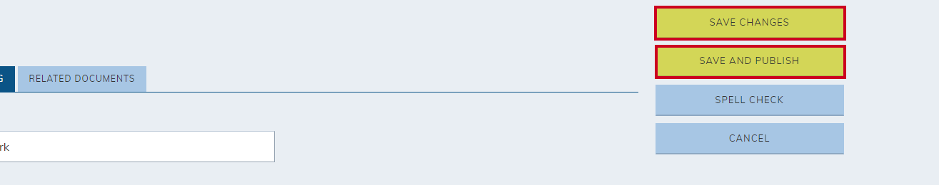 save changes publish
