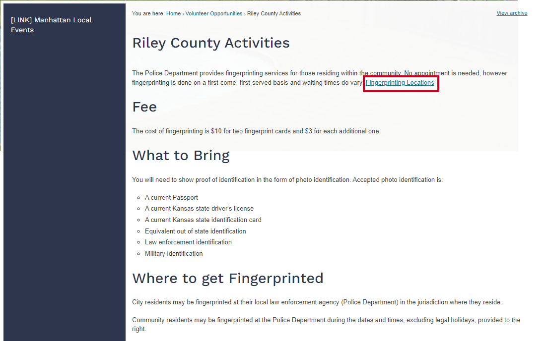 Click your new Anchor Link to check that it functions as intended.