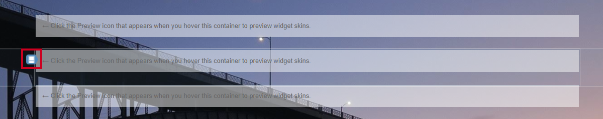 Web Central Design Center Theme Manager Container Preview Options Icon.