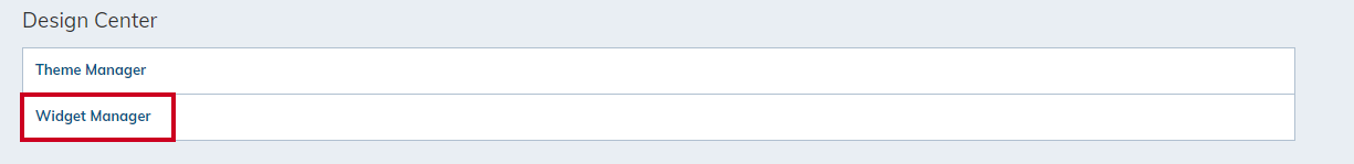 widget manager