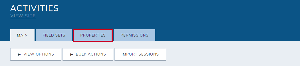properties tab