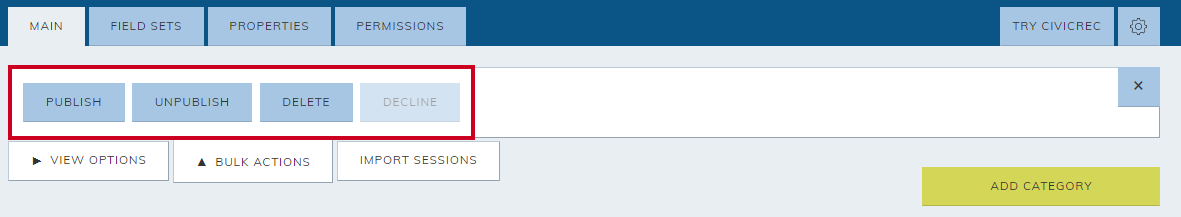 Select bulk action.