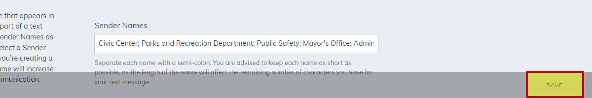 Save button.