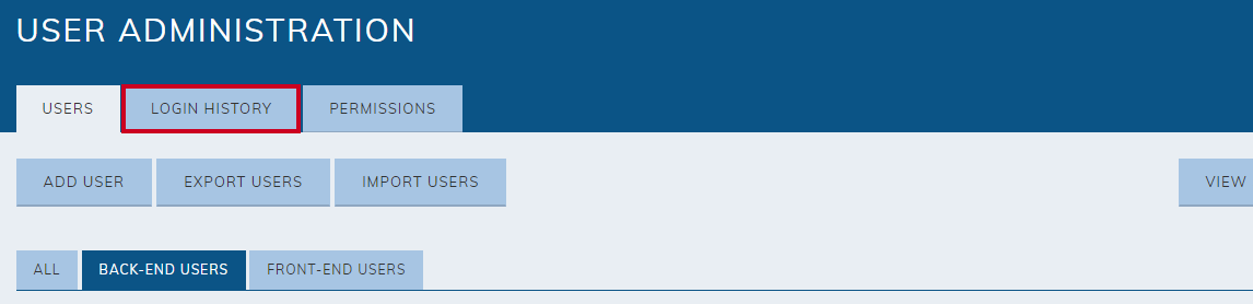 login history tab.