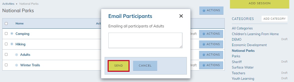 Send button.