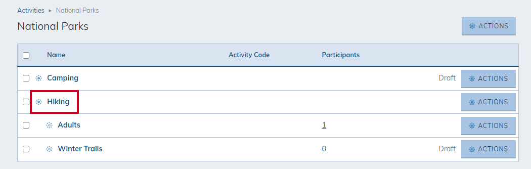 Select activity.