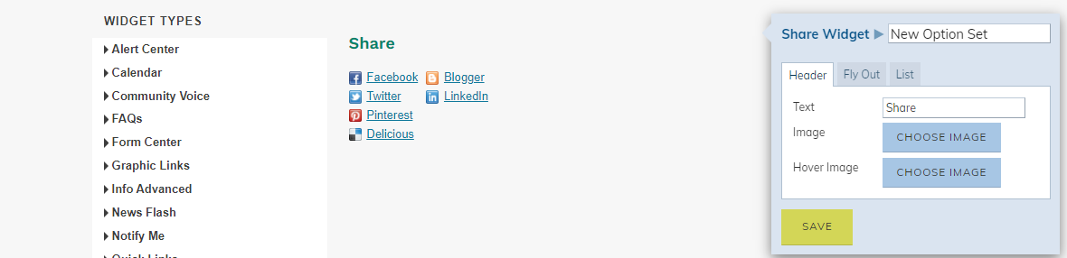 share widget