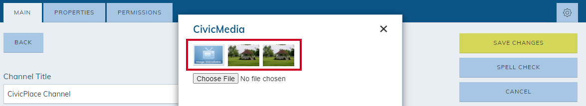 select a thumbnail