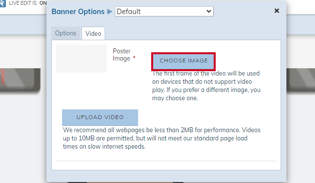 Choose Image button.