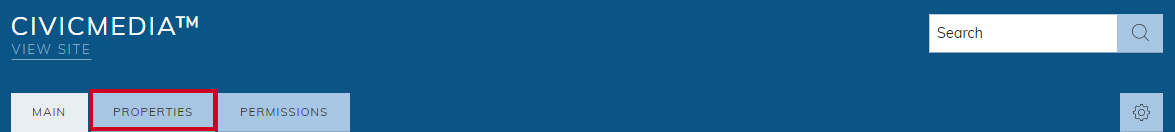 properties tab