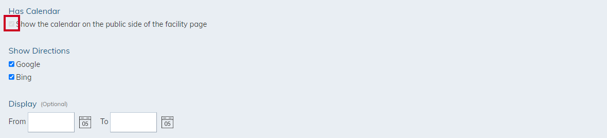 has calendar checkbox