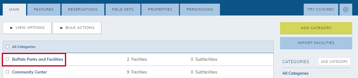select category