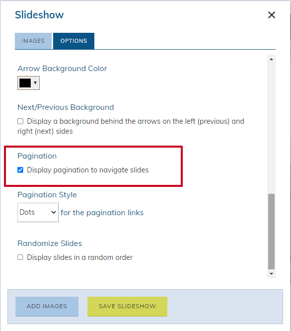 pagination checkbox