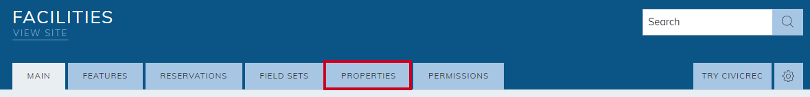 properties tab
