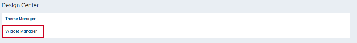 widget manager