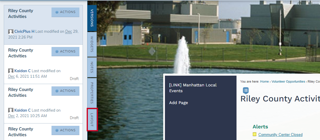 layout tab