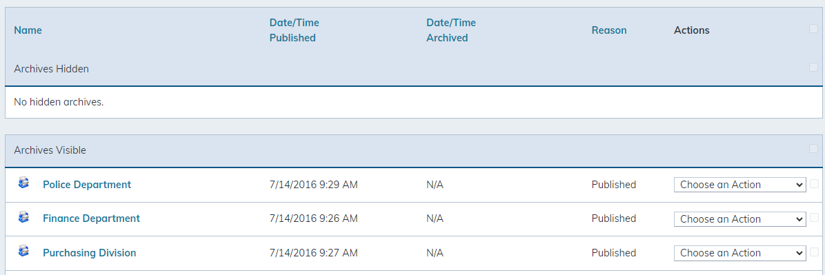 archived staff directory items