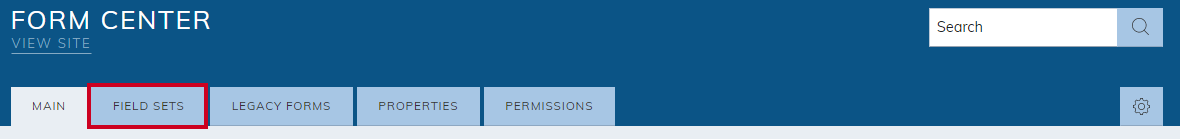 field sets tab