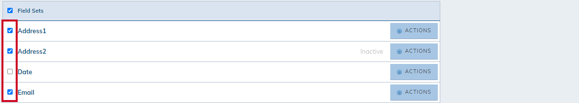 select checkboxes