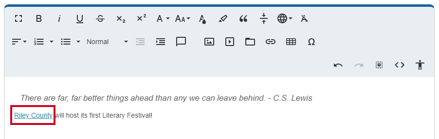 Linked text will often appear blue when it hasn't been used and will be underlined to mark the text as different than surrounding text.