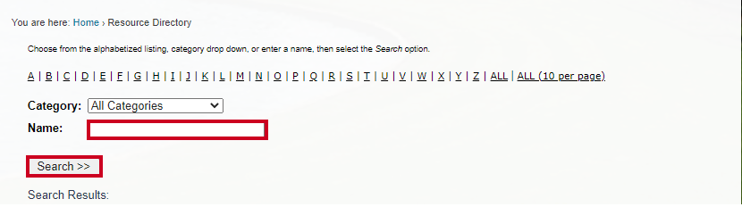 resource directory search