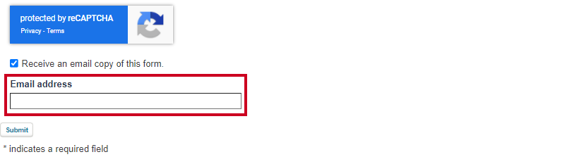 enter email address