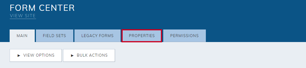 properties tab