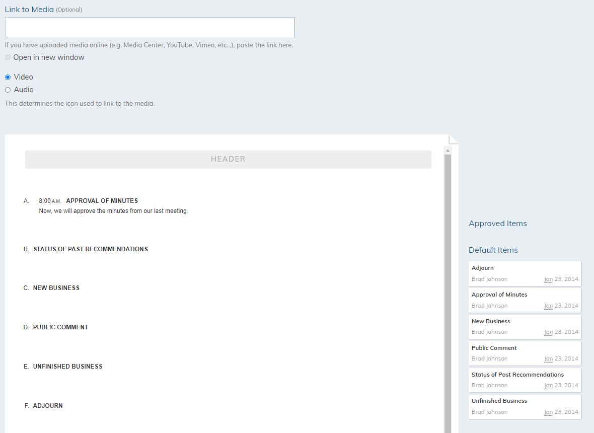 agenda fields, part 2