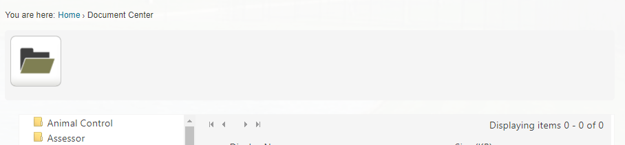 Document Center with no module header