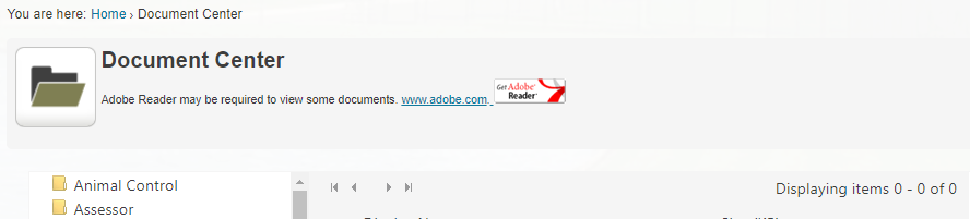 Document Center with module header
