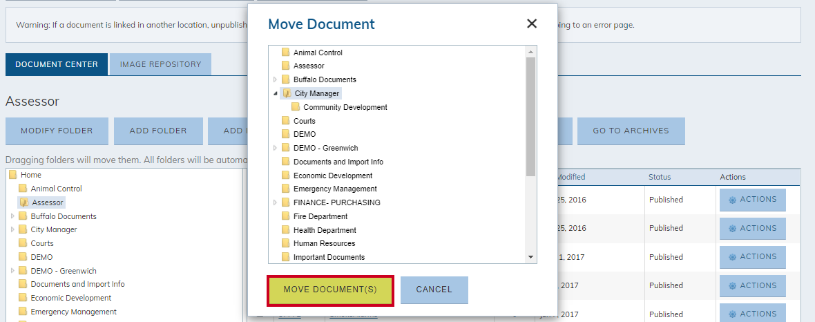 move documents