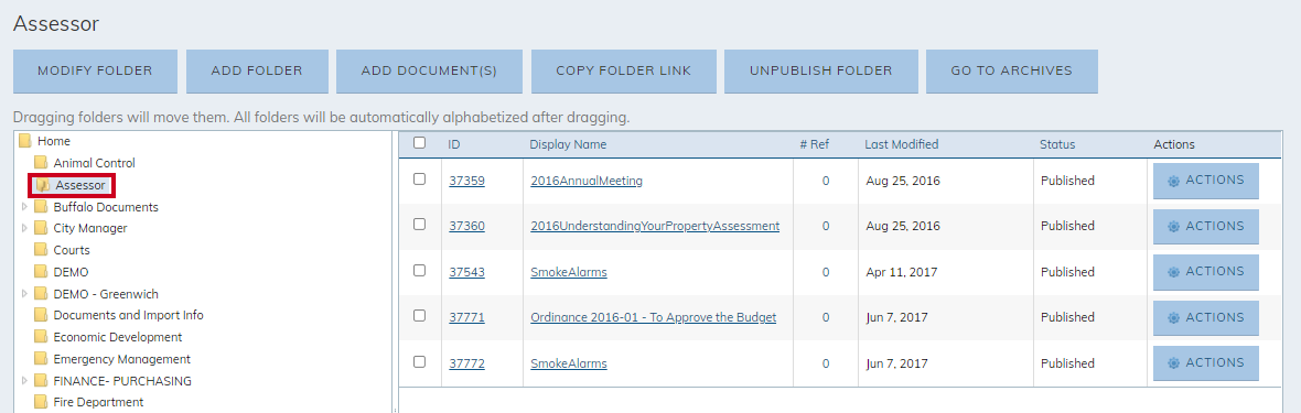 select a folder