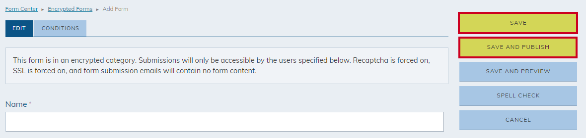 save or save and publish