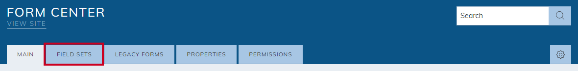 field sets tab