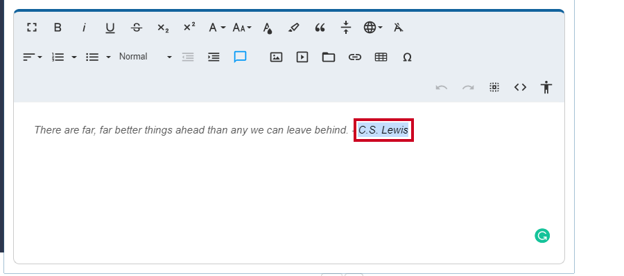 Highlight/select your text to be linked.