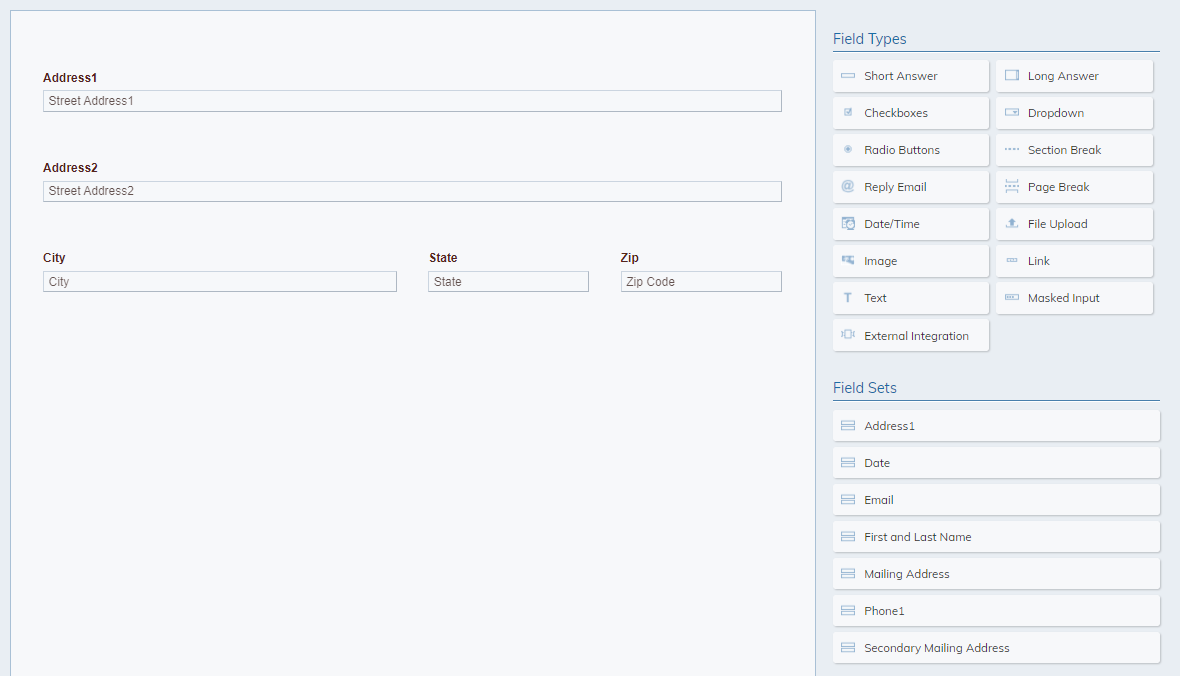 form builder options