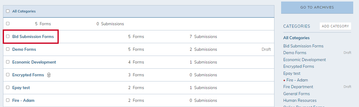 select a category