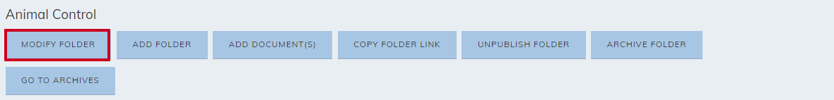 modify folder button