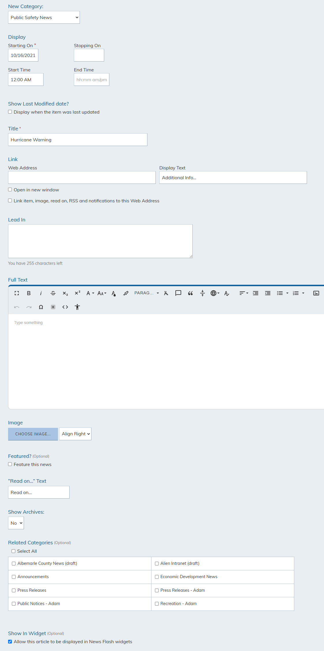Modify item fields.