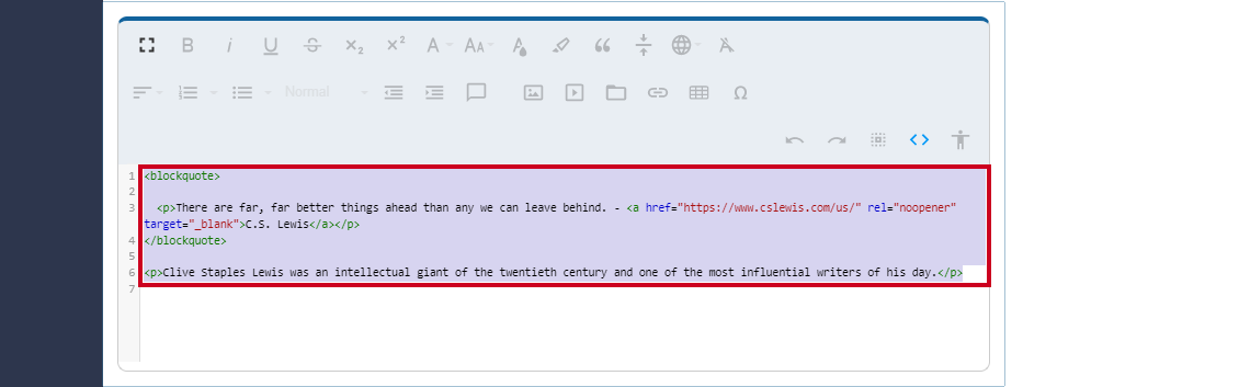 copy HTML